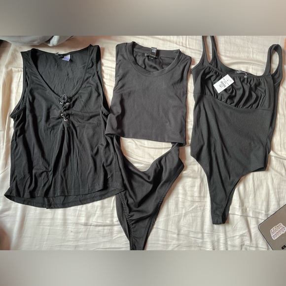 BUNDLE Black Bodysuits - Picture 1 of 4